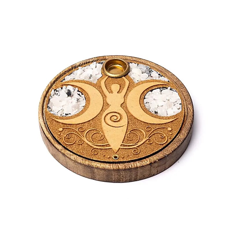 Quemador de incienso conos y varillas Diosa de la luna piedra lunar