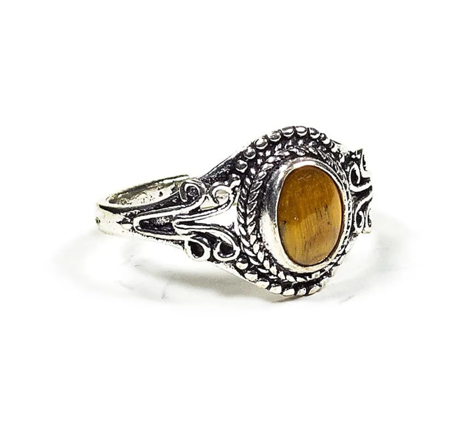 Anillo con ojo de tigre