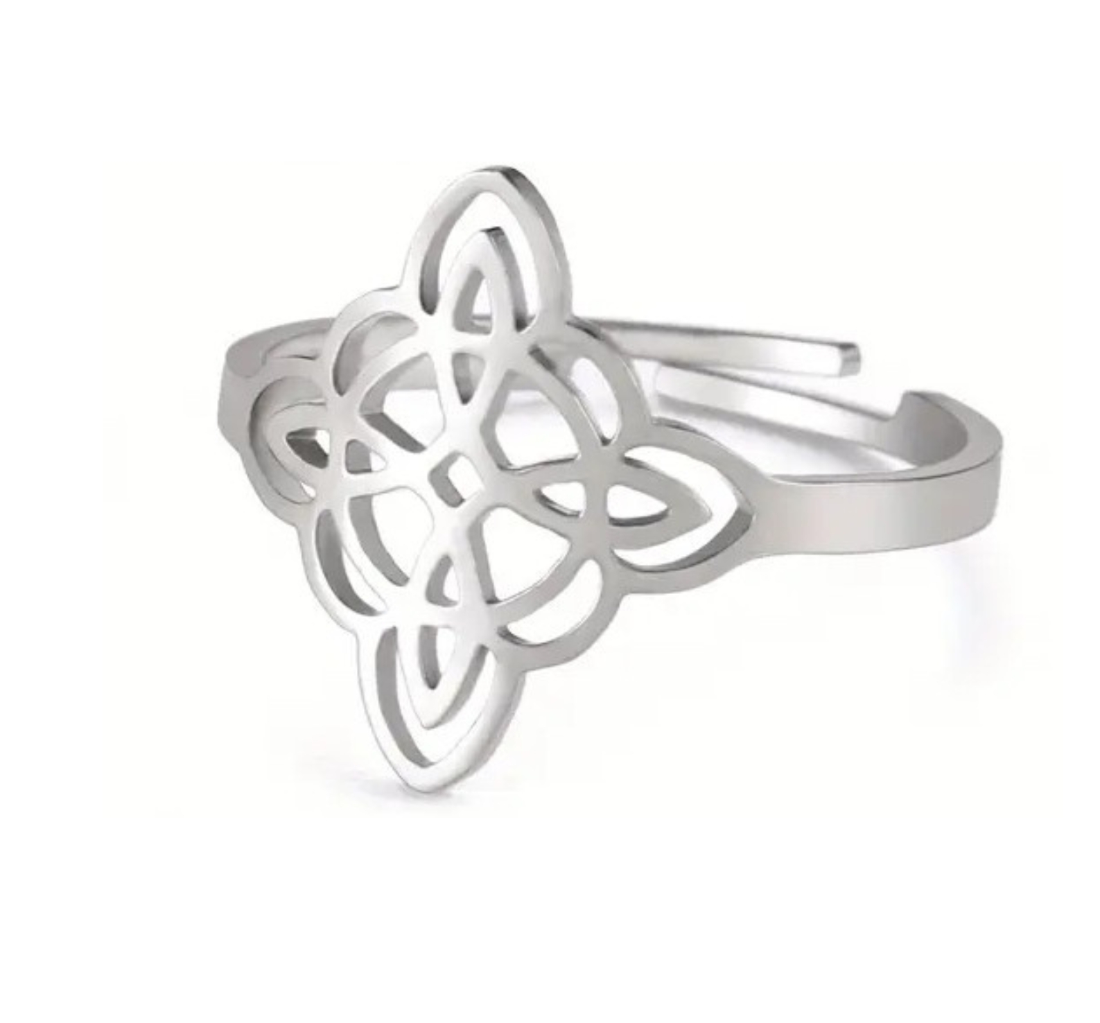 Anillo de Nudo de Bruja de Doble Capa