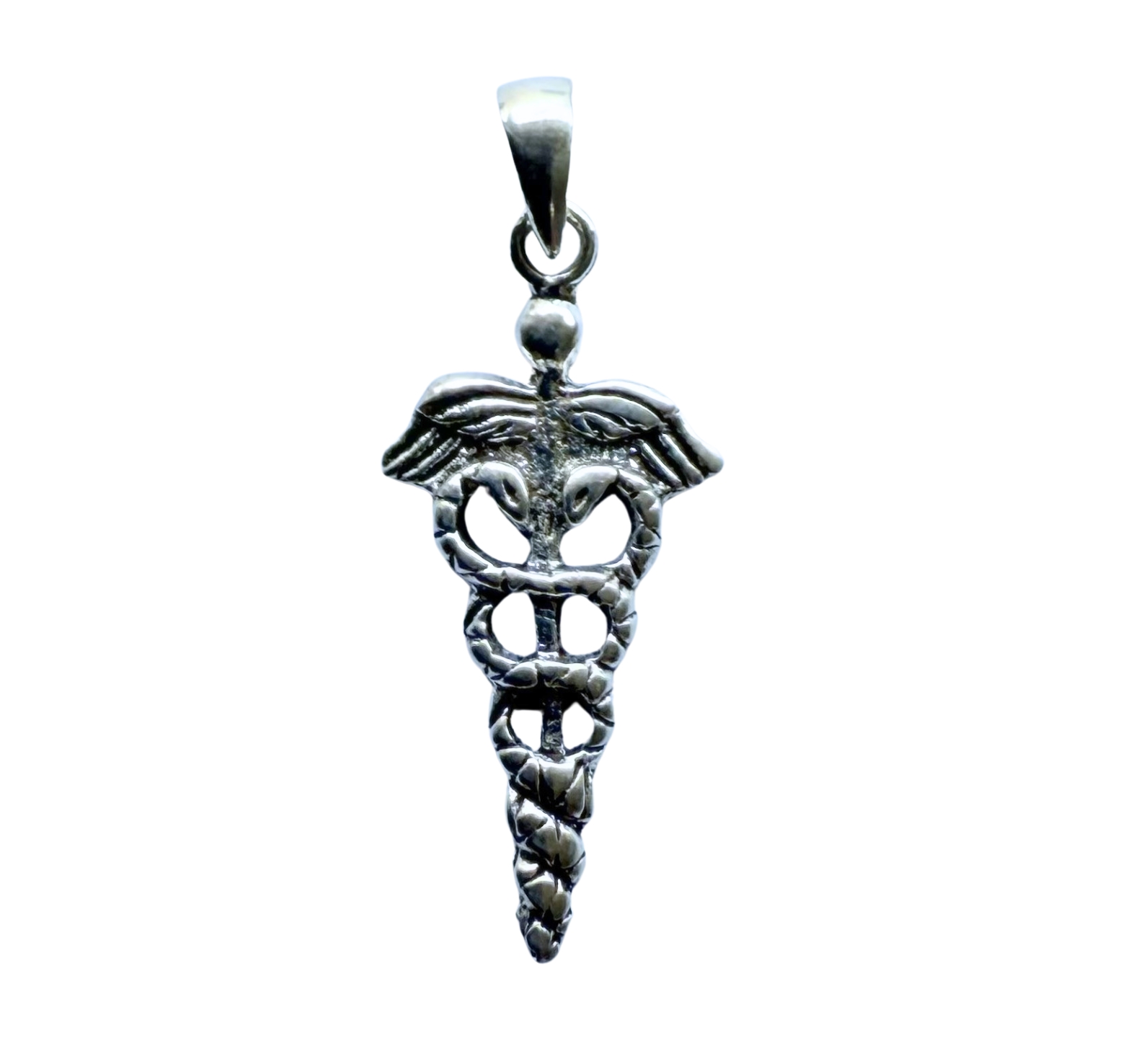 Colgante Caduceo en Plata