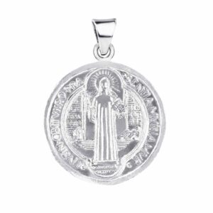 Saint Benedict Silver Pendant