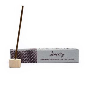Incenso de ervas sem bambu com suporte Serenity