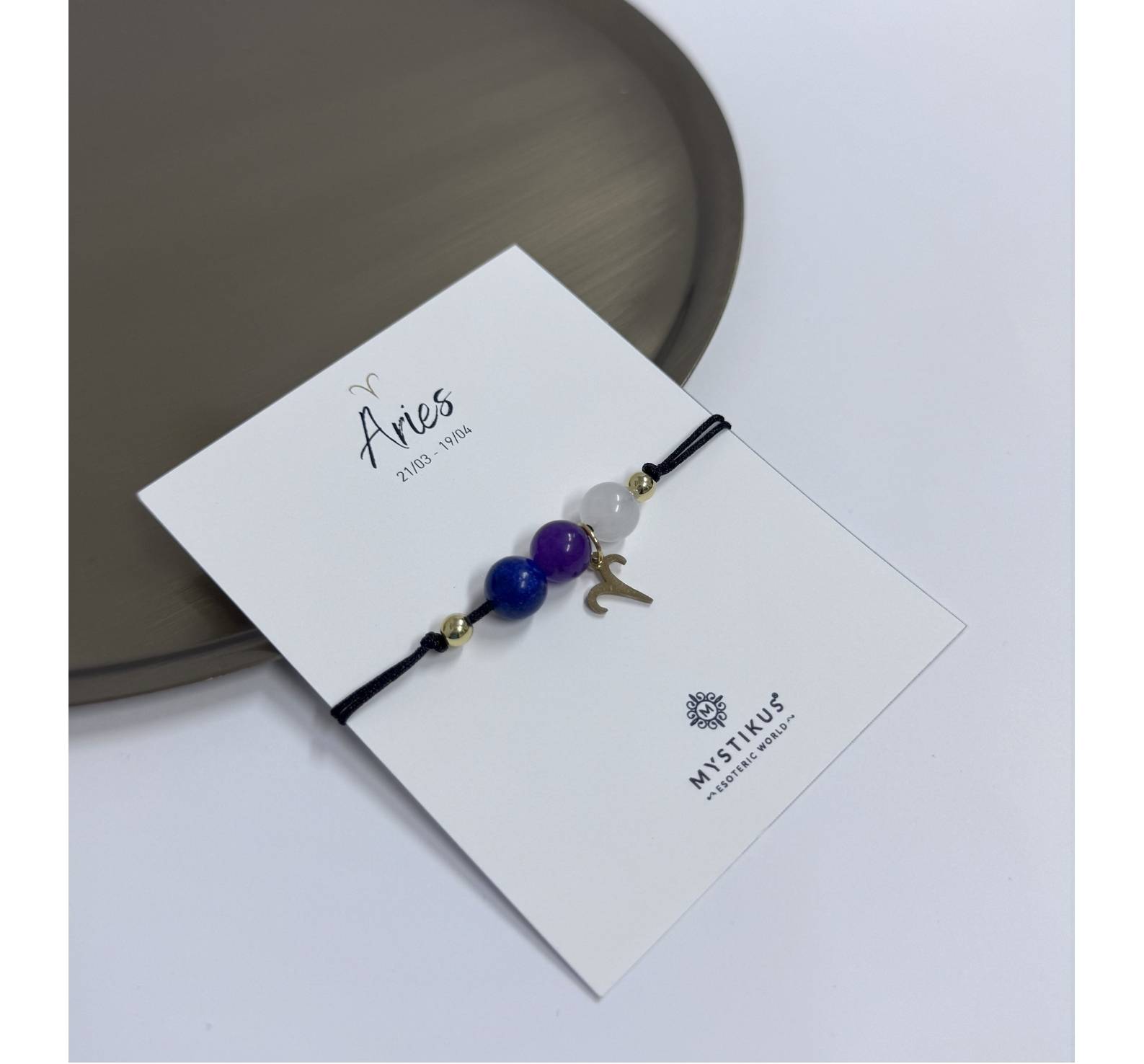 Pulsera Zodiacal Aries con Piedras Naturales