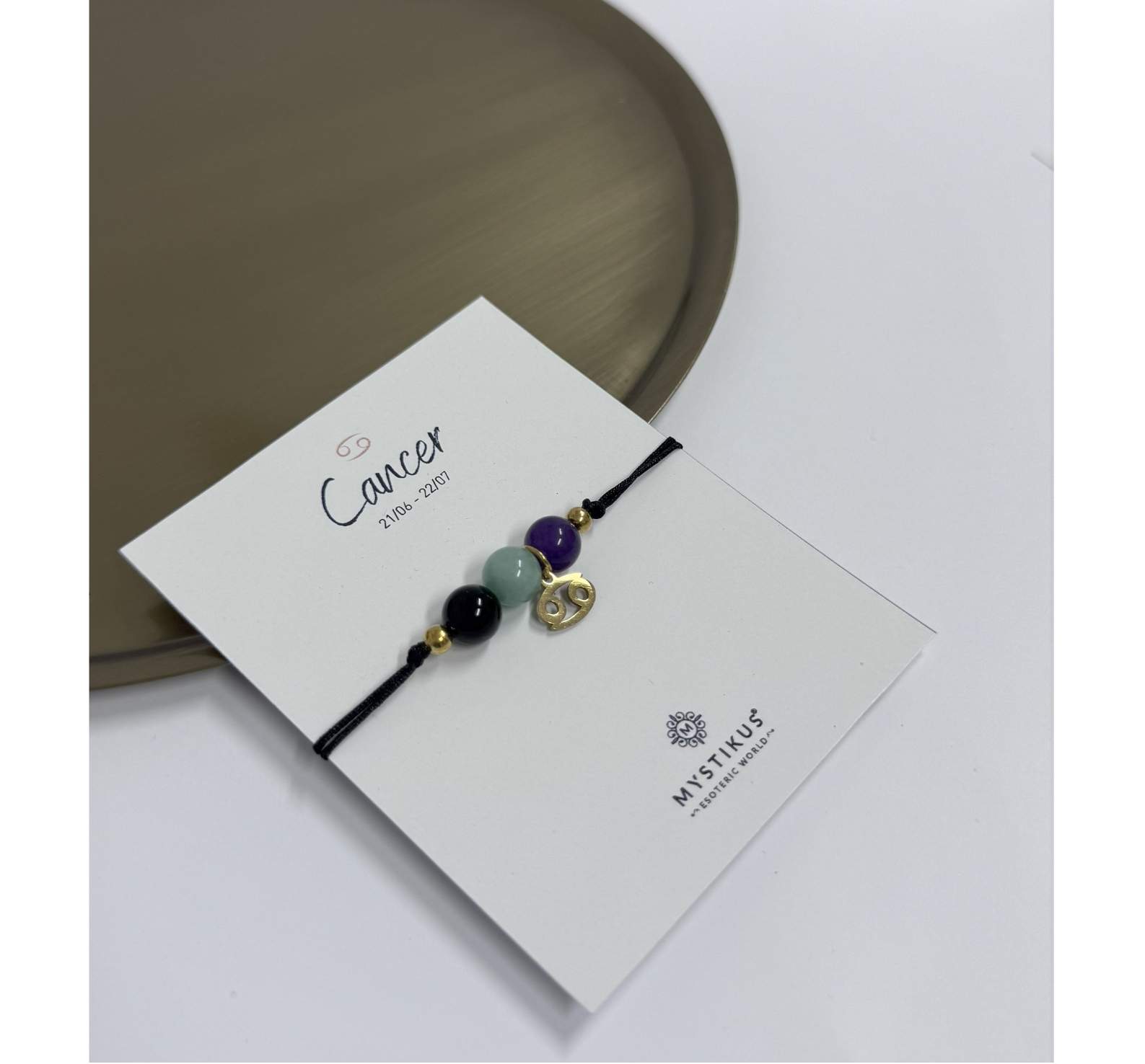 Pulsera Zodiacal Cáncer con Piedras Naturales