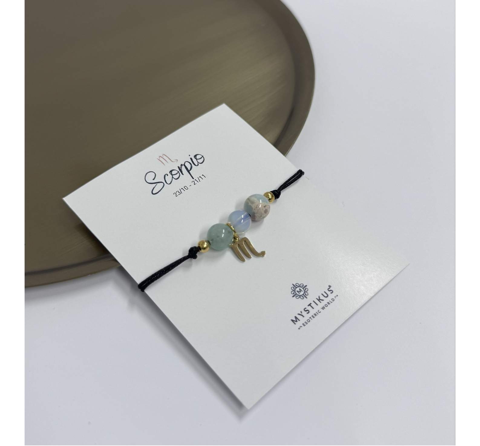 Pulsera Zodiacal Escorpio con Piedras Naturales