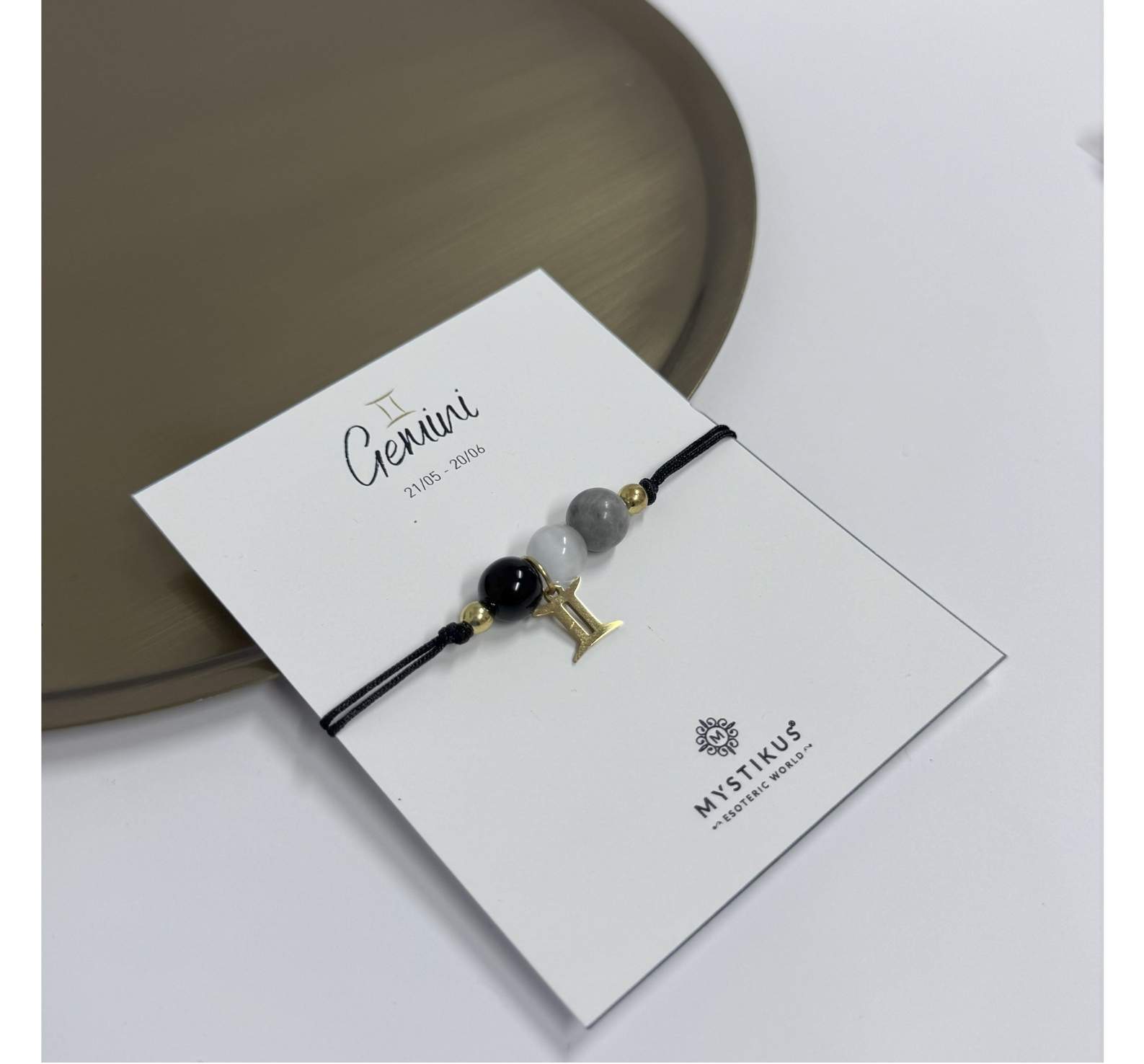 Pulsera Zodiacal Géminis con Piedras Naturales