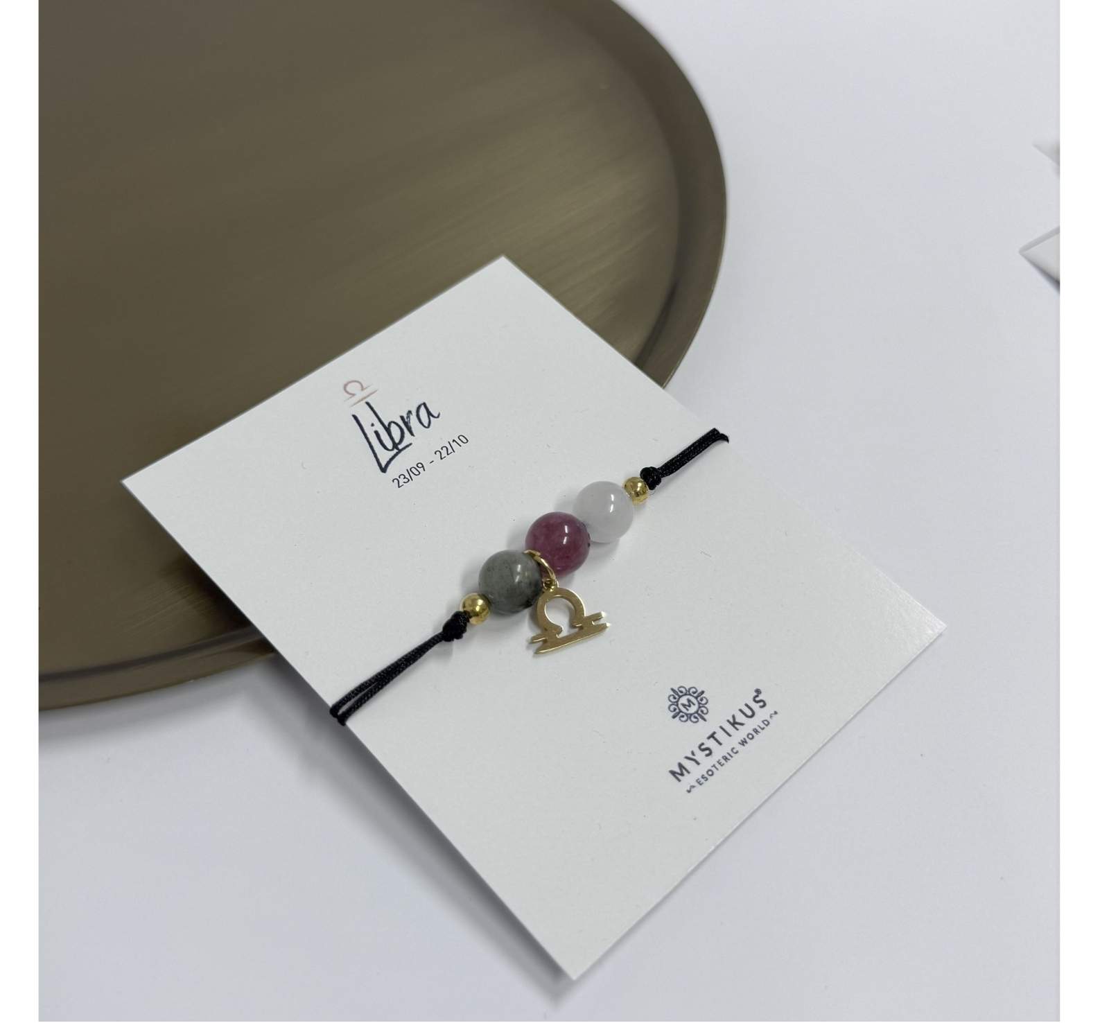 Pulsera Zodiacal Libra con Piedras Naturales