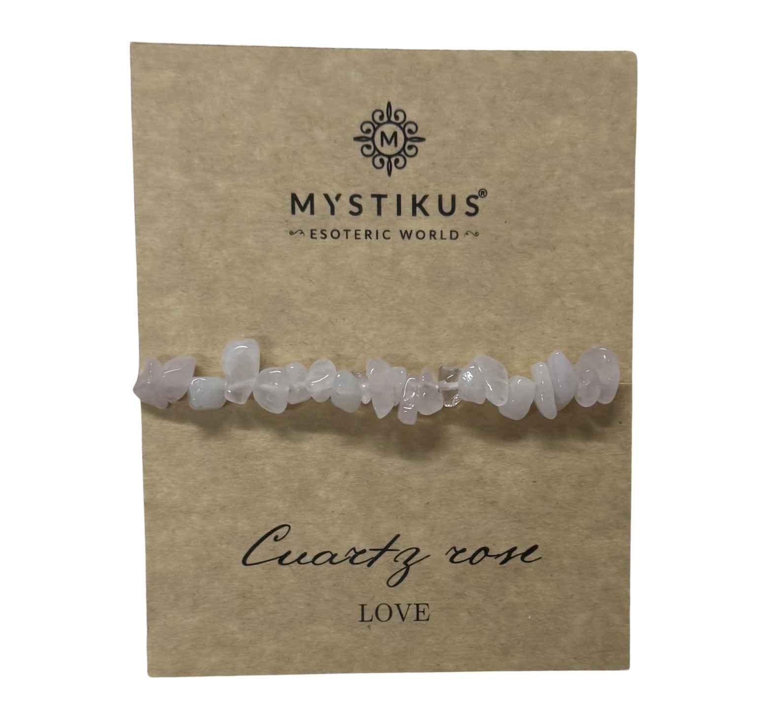 Pulsera de Chips de Cuarzo Rosa